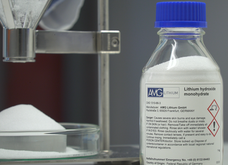 Lithium Hydroxid der AMG Lithium. (c) AMG Lithium
